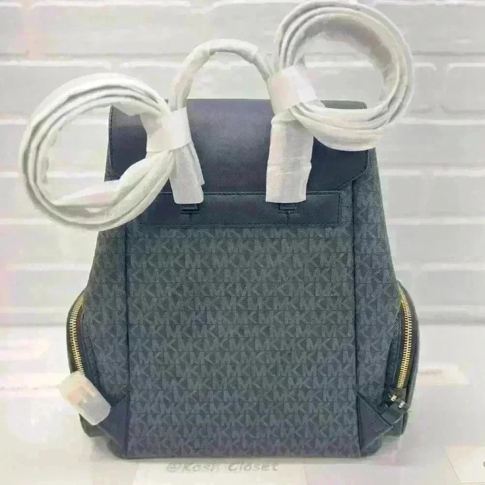 Michael Kors Backpack Jet Set MK Logo Large Chain Backpack - Picture 6 of 10